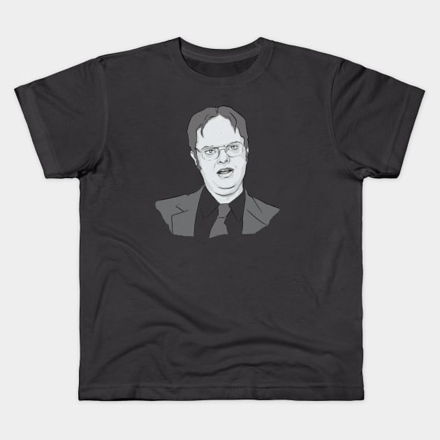 Dwight Schrute Kids T-Shirt by StrayArte